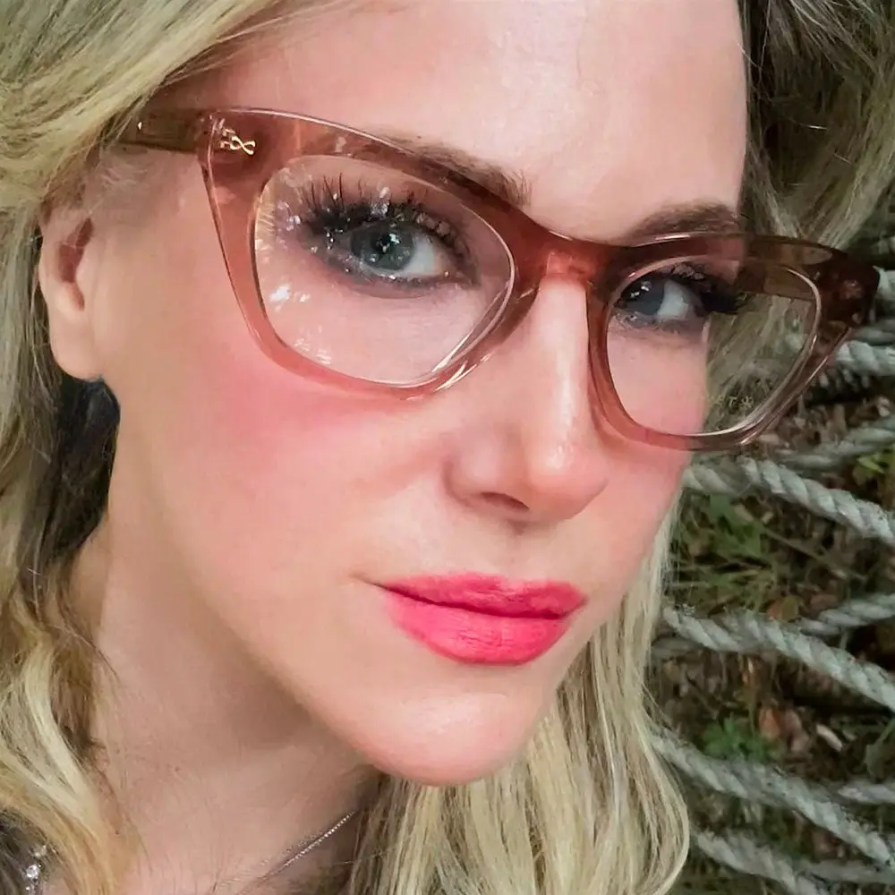 Velvet Eyewear Stevie V217CP Crystal Pink Frame Eco-Friendly Bio-Based Material for Women Size 51-20-138 Medium Fit