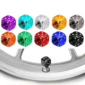 4PCS Aluminum alloy dice sieve dice valve cap color valve cap universal valve cap tire cap