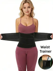 Luxe Curve 1 Count Women's Waist Trainer,Strong Lumbar Supports Sports Girdle,Rain Silk Waist Cincher,Adjustable Weatband Waist Shapewear Belt,Shapewear Body Shaper,High Compression Waist Trimmer,Fajas,Womenswear,Suitable for Exercising,Fitness,Gym,Yoga