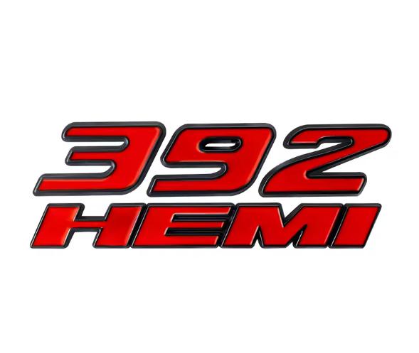 392 HEMI Engine Badge 6.4L Dodge V8 Muscle Car Accessory for Charger Durango 300 Challenger Mods Adhesive Emblem Easy Install
