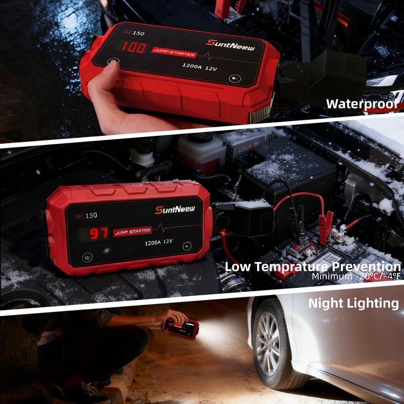 SuntNeew GC400 20000mAh Winter Savior Car Jump Starter Jumper Box Booster Power Bank Battery Charger High Capacity Portable & Versatile for Car Battery Emergency Light Charging Compact