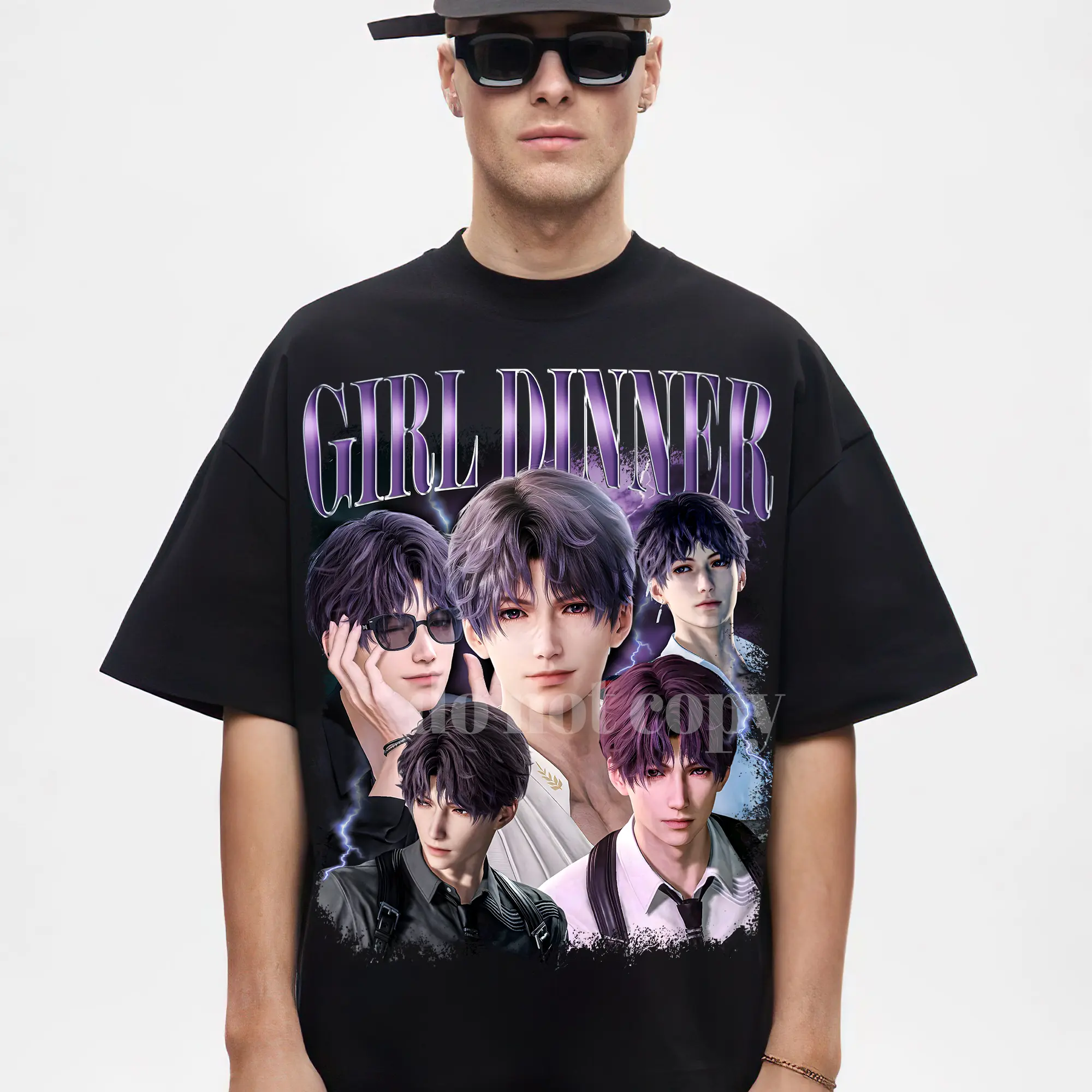 Rafayel Girl Dinner Love and Deepspace Retro Vintage T-shirt Sweatshirt Hoodie Gift For Fan Fabric Menswear