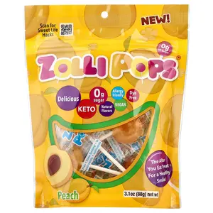 Zollipops The Clean Teeth Pops, Peach, 3.1 oz (88 g)