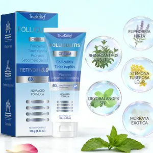 TureRelief Folliculitis Treatment Cream 120g – Soothing Anti-Itch Formula for Scalp Face & Body – Antibacterial Organic Botanical Skin Care Cream