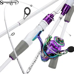 Sougayilang Spinning Fishing Combo, Carbon Fiber and Fiberglass Composite Fishing Set, Outdoor Sports Fishing Supplies