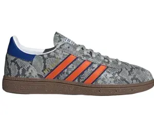 Adidas Originals Handball Spezial Knicks Men's Lace Up Sneakers Casual Snakeskin Blue Orange KK1190
