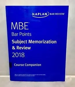 USED-2018 Kaplan MBE Bar Points Subject Memorization & Review by kaplan (Paperback)