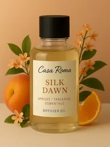 Casa Roma Silk Dawn Aroma Oil – Premium Cold-Air Diffuser Oil Blend with Apricot, Jasmine, Amber & Sandalwood – Compatible with Casa Roma & Waterless Diffusers (120ml Bottle)