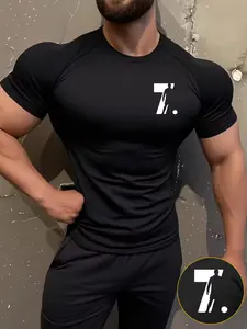 Men's Body Shaping Compression Fitness T-Shirt, White (Available in Black, White, Grey, Navy Blue)