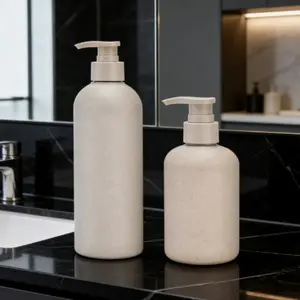 (2 Pieces/set) 250ML + 500ML Shampoo Conditioner Dispenser, Empty Refillable Travel Shampoo Bottle，Bathroom Supplies,Leak-Proof Press Pump Bottles ,  Bathroom Accessories,Safe and drop-proof, leak-proof and portable for dispensing.Travel Essentials