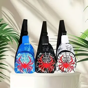 Spider Full Print Kids Backpack Crossbody Mini Coin Bag New Lightweight Kindergarten Baby Shoulder Chest Waist Bag Handbags