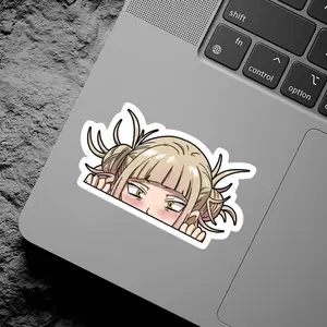 Himiko Toga Peeker Vinyl Sticker, My Hero Academia Anime Sticker, Cute Yandere Toga Chibi Decal Waterproof