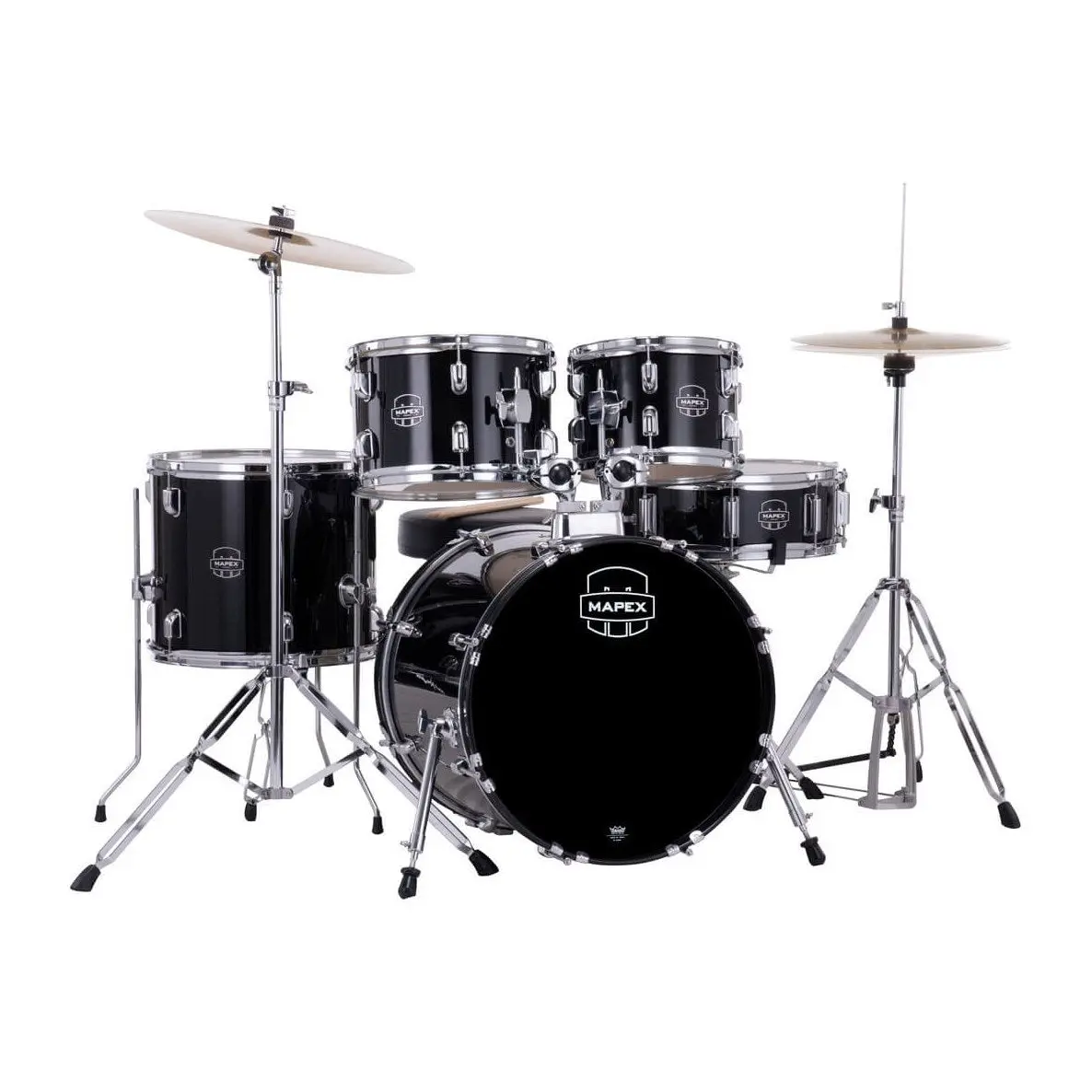 Mapex Comet 5pc Complete Drum Set Dark Black 18/10/12/14/14