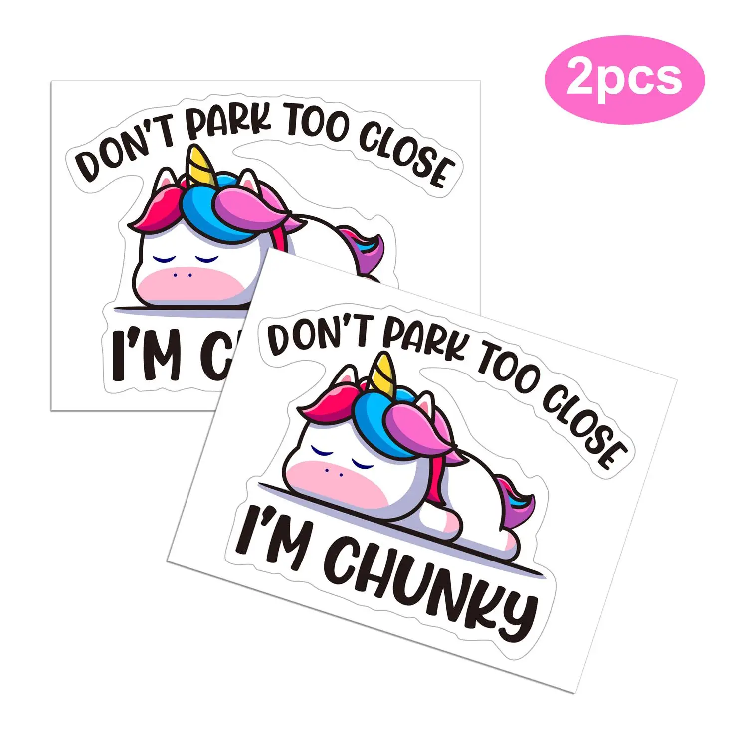 Cartoon Don't Park Too Close Car Stickers for Summer, Funny Warning Car Decals, Self-adhesive Sticker for Motorcycle Car Decor, Decals for Truck & Car