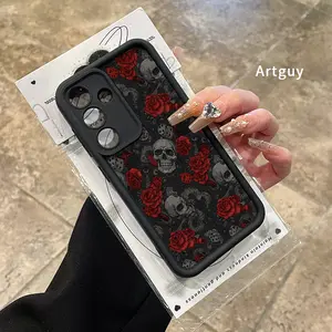 Skull Roses Advanced fashion gift Case for Samsung S24 ultra plus S25 S23 S22 Ultra Plus Shockproof Full Camera Protection Durable slim Silicone Cover