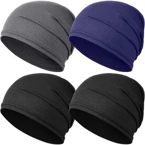Cooling Skull Cap Beanie for Men - Breathable Summer Wicking Wrap for Running, Cycling, Sun Protection