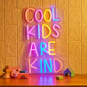 Cool Kids Are Kind Neon Sign, Adjustable Brightness, Perfect Gift for Teachers & Students, Christmas New years gift, USB powered