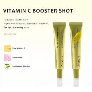 Arencia Unscented Vitamin C Booster Shot Glow Serum 30ml/1.01oz, Korean Brightening Serum with Glutathione Niacinamide Vitamin E, Fade Dark Spots Repair Uneven Skin Tone, Antioxidant Facial Care for All Skin Types