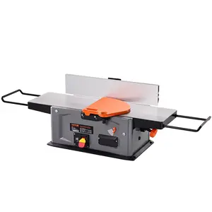 VEVOR Spiral Benchtop Jointer, 8-Inch, 2HP 10000 RPM Bench Top Wood Jointer, 18-Blade Spiral Cutterhead with Extendable Arm up to 6.5'' and 8x42.3'' Worktable 0-1/8'' Adjustable Depth, for Woodworking