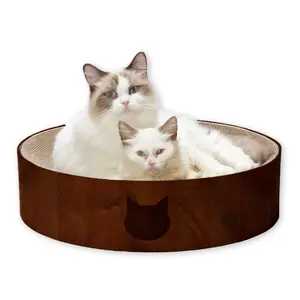 Cozy Cat Scratcher Bowl(Dark Cherry, Large)