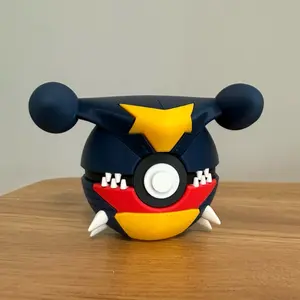 #0445 Garchomp Ball - Made to Order, High-Quality PLA, 3D Printed Pokeball Figure Figurine Decoration