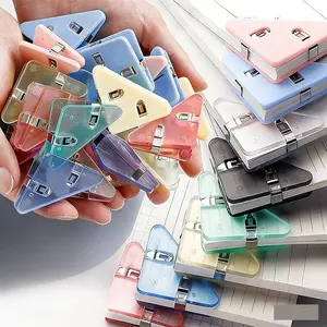 20pcs Simple Edge Corner Clip File Organizer for Office Documents, Test Papers, and Materials - Anti-Curling Triangular Clip