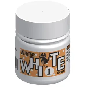 Deleter White 1 Manga Ink - Aqueous White-out - 30ml Bottle for Dip Pens & Menso Brush - Smooth White Ink for Whiting Out Details