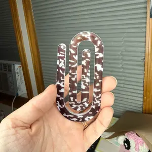 Jumbo Paperclip Bookmark - Composition Book Pattern