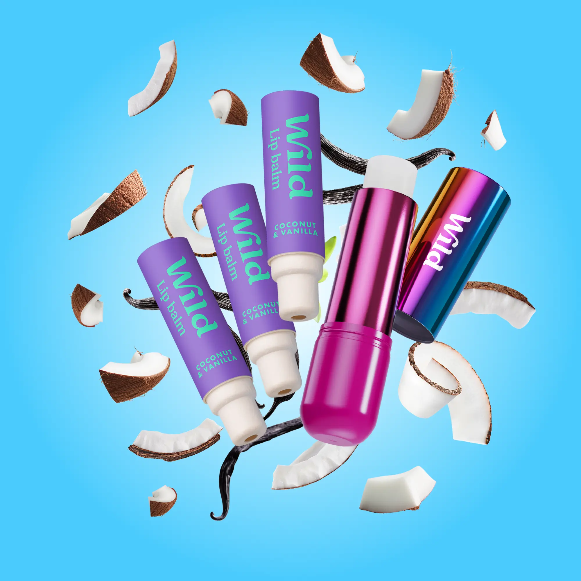 Wild Lip Balm Case + 3 Refill Bundle