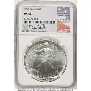 Modern Bullion Coins (1994 Silver Eagle Mike Castle)