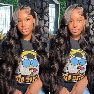 26/28/30/32Inch 13x4 Hd Body Wave Lace Front Wigs Pre Plucked Loose Wave Lace Frontal Wig Water Wave Human Hair Wigs For Women HD Transparent Lace Frontal Human Hair Wigs 180% Density
