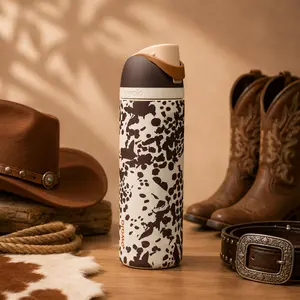 LIMITED EDITION Owala Cowgirl Core Cow Print FreeSip Water Bottle 24oz Western Collection Aesthetic Leak Proof Bottle