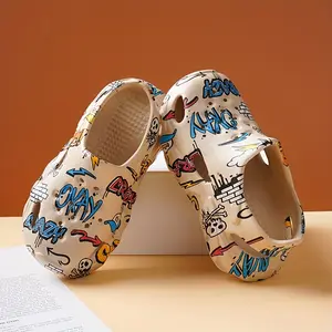 Camouflage Boys' Clogs, Summer Breathable Soft-Soled Outdoor Casual Sports Student Cool Slippers, Anti-Slip Wear-Resistant Beach Slippers for Girls, Middle and Older Kids