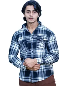 MK_Men's Plaid Flannel Shirts Menswear Top