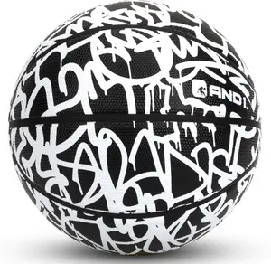 AND1 Chaos Rubber Basketball: Game Ready, Office Regulation Size (29.5”) Streetball, Made for Indoor/Outdoor Basketball Games- Graffiti Series