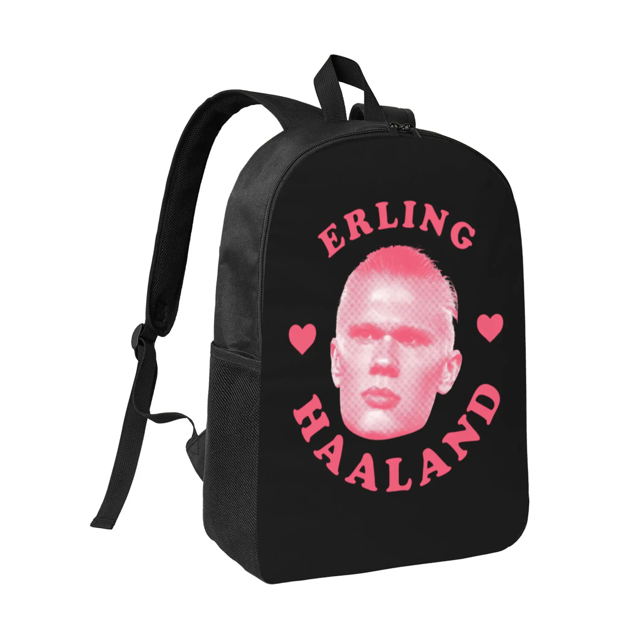 Haaland Cartoon Backpack for School 17" Large Capacity Lightweight Bookbag for Students Cartoon School Bag