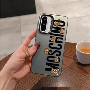 Luxury Bear M-Moschino-s- Phone Case Suitable for Samsung Galaxy S26 S25 S24 A37 A57 A17 A07 A56 A26 A36 A55 A35 A06 A16 A05 A14 A24 A34 A54 A15 A05s A04e A25 S23 S22 S21 S20 FE Ultra Plus Edge 4G 5G Anti Fall Matte Back Cover