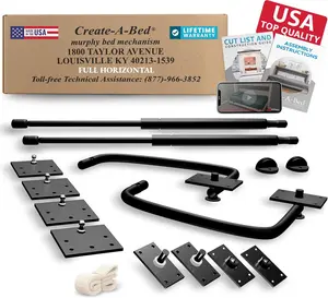 Create-A-Bed Full Size Deluxe Murphy Bed Kit, Horizontal