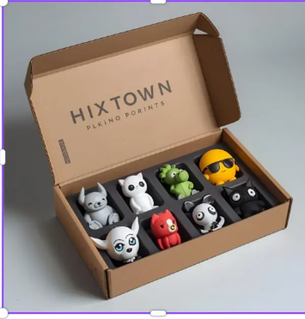 HixTown Build a Pack  of 3D Printed Articulating Figurines Live Pick a of Items