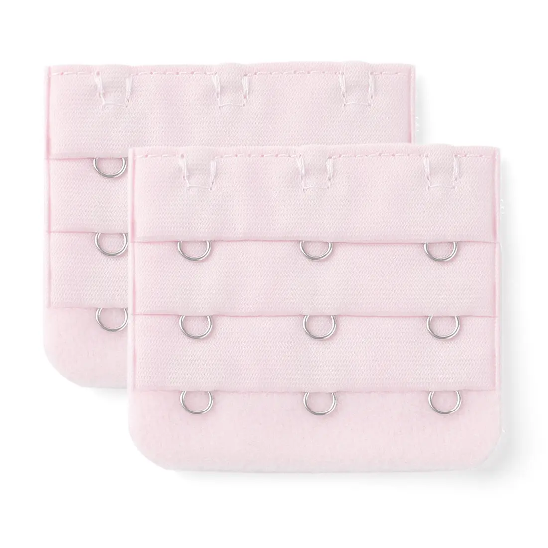 INSPIRE CHIC Women's Lady 3 Rows 3 Hooks Underwear Bra Extension Strap Extender Pink