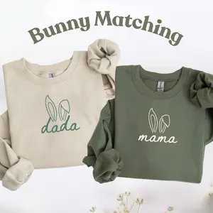 Some Bunny Is One First Birthday T-Shirt Sweatshirt, Easter Bunny Theme 1st Birthday Shirt for Family, Cute Mama Dada Bunny Matching Birthday Gift