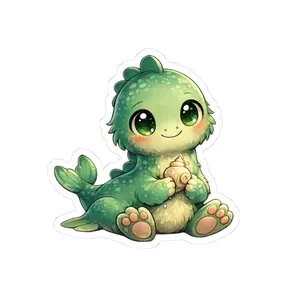 Cryptid Cubs Baby Nessie Sticker Cute Loch Ness Monster Vinyl Decal Lake Monster Laptop Water Bottle