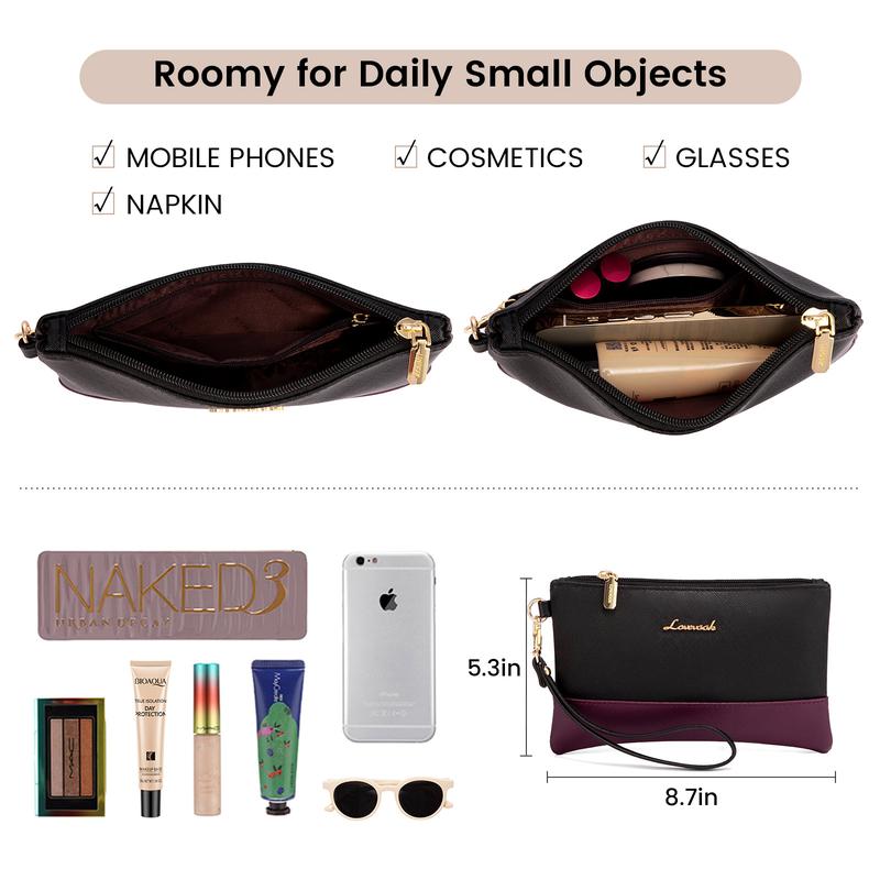 【Valentine's Day Gift】LOVEVOOK Laptop Tote Bags 15.6-17.3 inches for Woman with Clutch Purse, Large Business Teacher Office Crossbody Purse with 2 Cup Holder, Compact Waterproof Vegan Leather Shoulder Bags and Computer bag for Work, Office, Casual