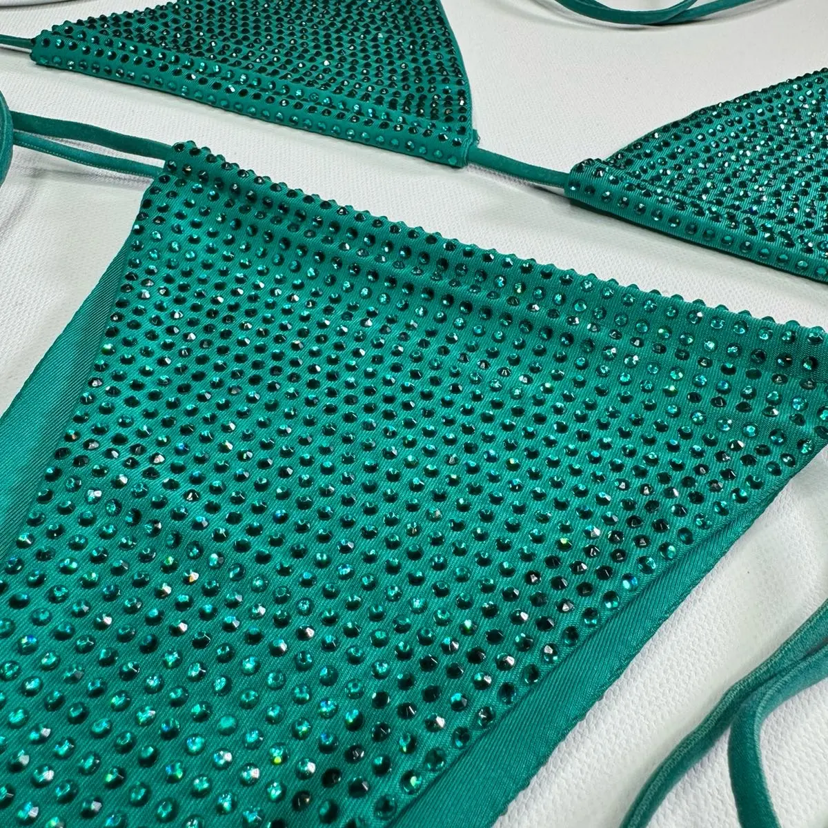 ‘AMBER’ Teal 2 piece bikini set