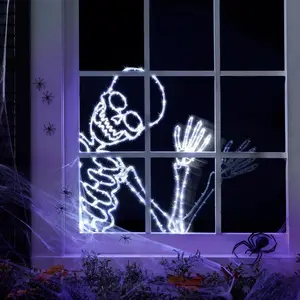 Halloween decorations Halloween Skull Head Window Lights Decorations for Holiday Indoor and Outdoor Wall Door Window Decorate Cups Set Ornaments