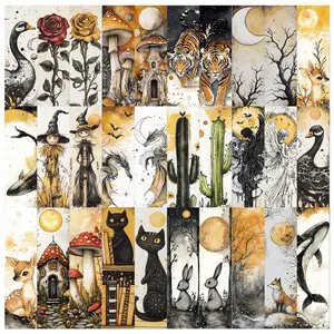 30 Retro Animal Bookmarks (Non-Repeating Series) - Simple, Artistic, Creative Paper Bookmarks, Small Cards, Book Decoration Cards, Reading Annotation Cards, Dividers, Book Accessories