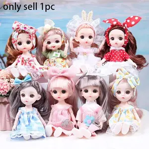 Changeable Dress Doll Princess Set 17cm Bjd Toy for Girls, Perfect Holiday Gift, Ideal for Christmas, Role-Playing Dolls