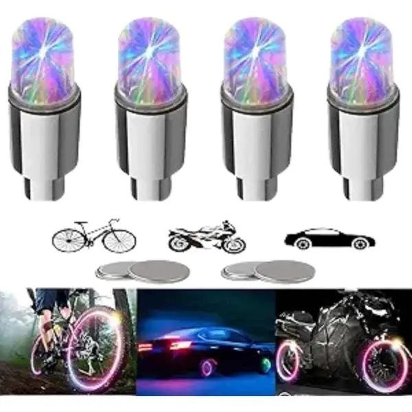 LED wheel light Waterproof Luminous Car Tire Valve Caps Vibration-Sensitive LED Tire Valve Cap-bicycle car motorcycle tire led