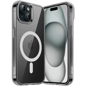 JETech Magnetic Case for iPhone 15 Series Compatible with MagSafe Wireless Charging, Shockproof Phone Bumper Cover, Anti-Scratch Clear Back
