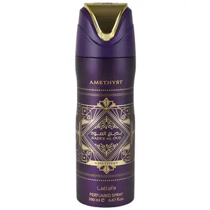Lattafa Bade'e Al Oud Amethyst for Unisex Perfumed Deodorant Spray, 6.67 Ounce